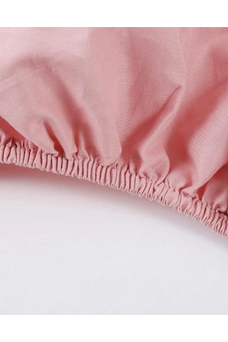 %100 Cotton Pamuk 160x200 30 Cm Fitted Lastikli Çift Kişilik Çarşaf Bed Sheet Pembe