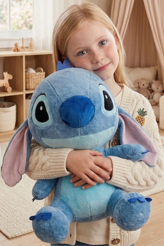 60 Cm Büyük Boy Stitch Peluş Oyuncak Sevimli, Yumuşacık Hediye & Koleksiyon Ürünü Mavi