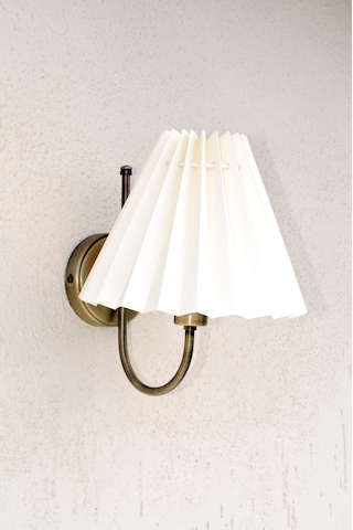 Pileli Başlıklı Duvar Apliği Eskitme Gold Krem