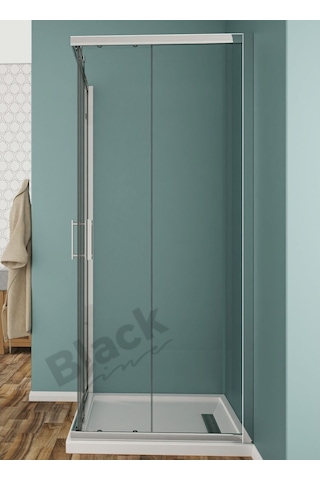 Blackline 5Mm Cam Duşakabin Köşe Her Ölçüde Temperli Cam H:190 Şeffaf