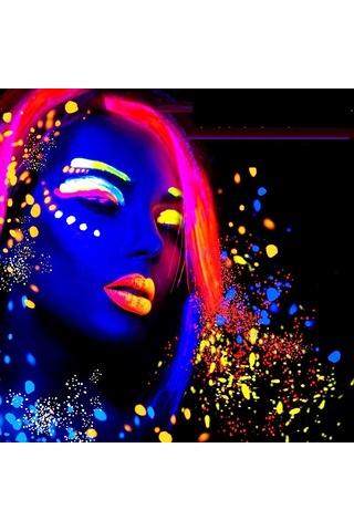 Vıp Glow In The Dark Under Uv Light 6 Adet Glow Neon Fosfor Boya Uv Mor Işıkta Parlayan Vücut Boyası Renkli