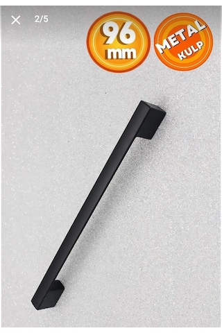 96mm Siyah Köprü Modern Lüks Mobilya Dolap Çekmece Kulpları