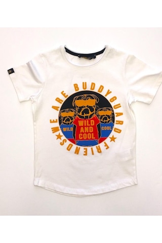 Richie Royce Erkek Çocuk Baskılı Wıld Cool Yazılı Tshirt-7015-beyaz Beyaz