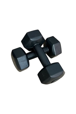 2 2 Kg Dambıl Çifti Siyah Ev Spor & Kol Çalıştırıcı Seti