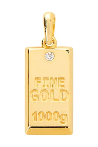 14 Ayar Altın Külçe Fine Gold Kolye Ucu 1,05 Gr-6636 Altın