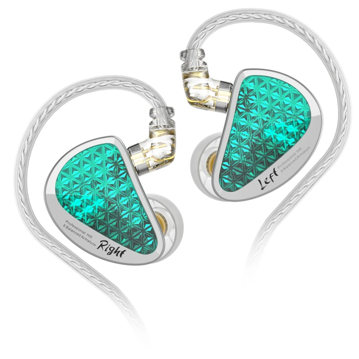 Kz As16 Pro 16ba Cyan Mikrofonsuz 3.5mm Dengeli Armatür In-ear Monitör Kulak İçi Kulaklık Kz-as16-pro-16ba-nomıc-cy