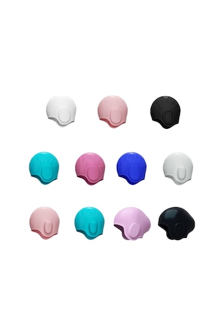 Wave Su Geçirmez Düz Renk Kulak Koruyucu Silikon Yüzme Bonesi, Renk: Beyaz