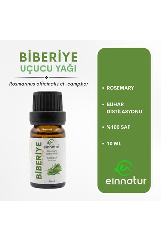 Biberiye Uçucu Yağı, 10 Ml, %100 Saf Rosmarinus Officinalis Ct Camphor, Rosemary