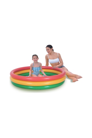 Marevia 3 Halka 3 Renk Şişme Zemin Çocuk Havuzu 150x29cm-17223 Çok Renkli