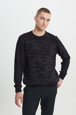 AC&Co / Altınyıldız Classics Altinyildiz Classics Erkek SIYAH-GRI MELANJ Standart Fit Normal Kesim Bisiklet Yaka Dokulu Desenli Triko Kazak 4A4923100043SGEL Siyah - Gri Melanj