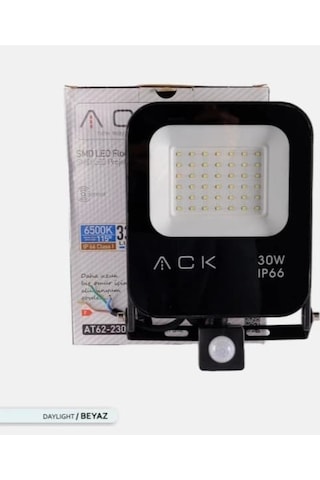 Sensörlü Led Projektör 30 Watt 6500k Beyaz Işık Ack At62-23032 Seçenekler