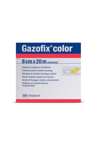 Gazofix Color LF Bsn Fiksasyon Bandajı 8 CM x 20 M Sarı