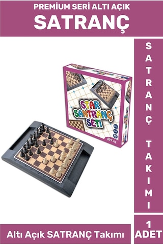 Premium Seri Aile Ev Arkadaş Zeka Strateji Beceri Geliştirici Altı Açık Kutulu Satranç Takımı