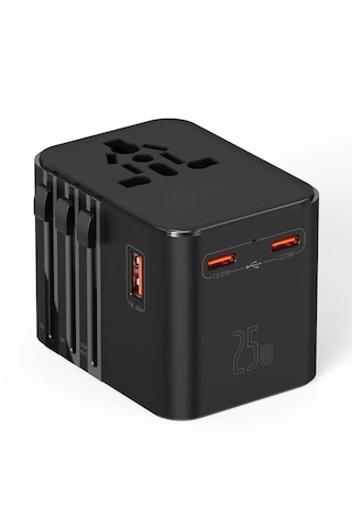 Fc-21 Evrensel Adaptör Priz Dönüştürücü Typec Hızlı Şarj 25w