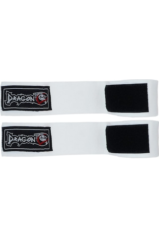 Dragondo 3,5 Metre Beyaz Elastik Boks Bandajı Profesyonel Şeffaf Dişlik Ve Atlama İpi Set Beyaz