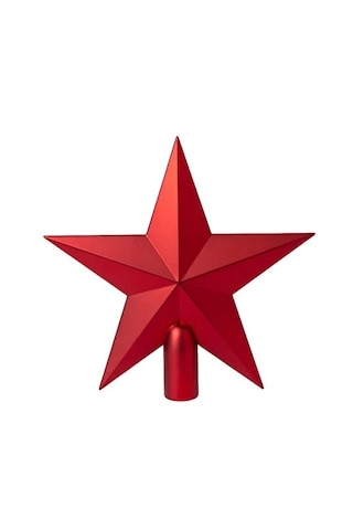 Yılbaşı Ağacı Süsü Kırmızı Tepe Yıldızı Tepe Süsü 20 Cm