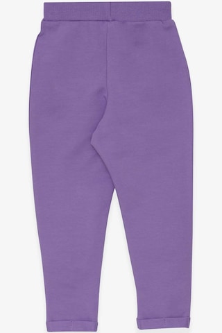 Breeze Kız Bebek Tayt Pantolon Tavşan Nakışlı Eflatun (9 Ay-3 Yaş) Mor