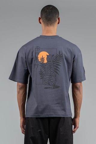 Maraton Sportswear Oversize Erkek Bisiklet Yaka Kısa Kol Basic Antrasit T-shirt 23243-antrasit