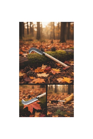 Karbon Çelik Geleneksel Sürmene Tahrası - 55cm Toplam Boy, 19cm Kesim Ağzı