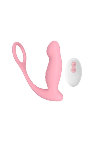 Pembe Tilki Uzaktan Kumandalı Çift Motorlu Masaj Cihazı Pembe 10+10 Mod, Usb Şarjlı, Su Geçirmez