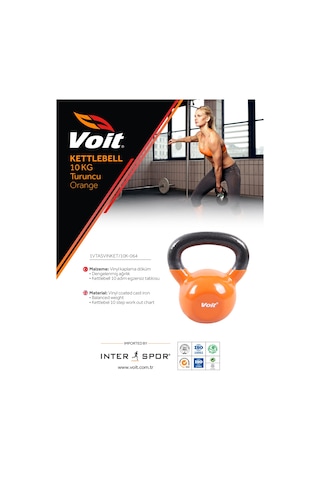 Voit Vinyl Kettlebell 10 KG Turuncu