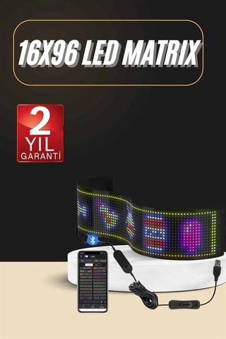 Led Ekran Matrix Panel En Büyük Boy Araba Yazısı Çok Renkli