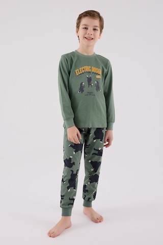 Rolypoly Erkek Çocuk Yeşil Pijama Takımı Rp3657-c-v2