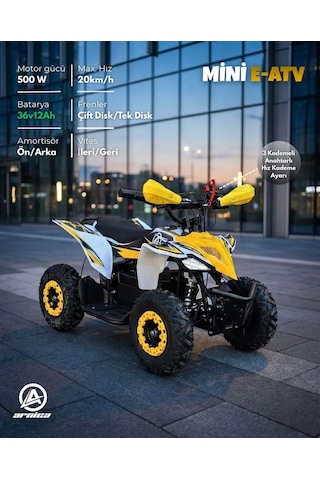 Arnica Çocuk Elektrikli Atv Sarı