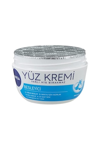 Besleyici Yüz Kremi, 100ml, Makyaj Bazı, 24 Saat Nemlendirici, Hızlı Emilen Yüz Bakım Kremi