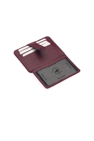 West Polo Hakiki Deri Patlı Bol Kartlıklı Kağıt Para Bölmeli Unisex Kartlık Tr115 Bordo