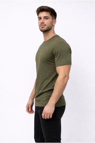 Axxel Erkek Haki Kısa Kollu Bisiklet Yaka T-shirt-d677 Haki