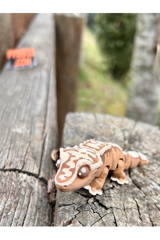 Kertenkele Oyuncak Tepeli Gecko 3d Hareketli Organik Vip Orta Boy