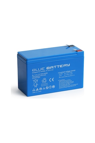 Blue Battery 12 Volt 9 Amper Bakımsız Kuru Akü Ups Aküsü