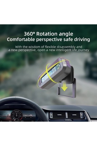 Boatshop1 Ynf Kablosuz Güneş Şarj Ve Lastik Basınç Monitörü Sistemi Siyah 4 Dış Sensör Lcd Ekran Otomatik Ayar Suv Mpv Rv