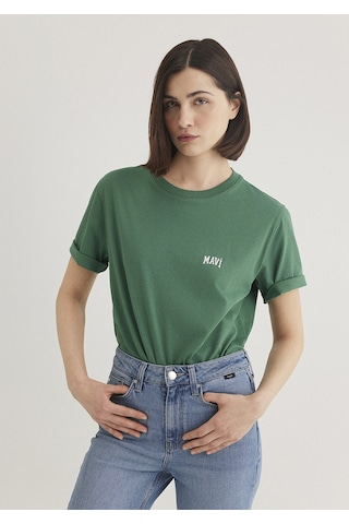 Mavi - Mavi Logo Baskılı Yeşil Tişört 1611900-71874 Yeşil