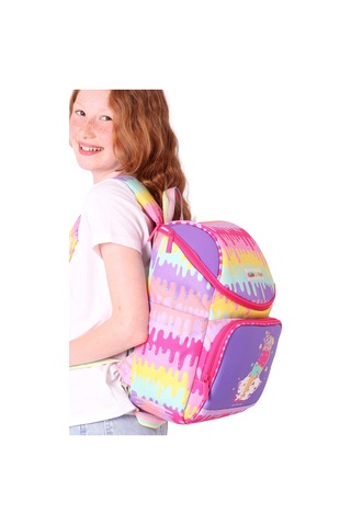 Elatae Su Geçirmez Kumaş Kız Çocuk Çok Gözlü Ortopedik Sırt Okul Çantası L5247 Lila