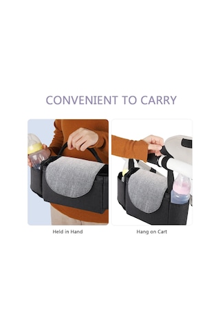 Jeehugo Siyah Çok Amaçlı Büyük Kapasiteli Anne Çantası - Dayanıklı Bebek Bakımı Malzemeleri Ve Kişisel Eşyalarınızı Taşıyan Dışarı Çıkış Çantası Siyah