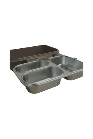 Aryıldız Bento Dikdörtgen 3 Bölmeli Lunch Box Yemek Termosu Kahverengi 1000 Ml Kahverengi