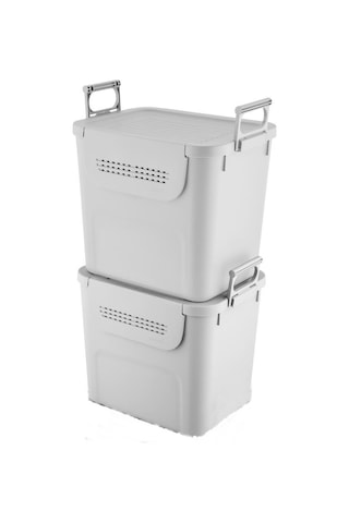 Geseus Motek Mybox 2x30 Litre Kulplu Çok Amaçlı Organizer Saklama Kutusu-mt-35 001