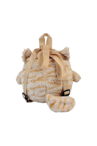 Glanart Çocuklar İçin Sevimli Peluş Sırt Çantası Kahve 25 Cm 3-6 Yaş Kahverengi