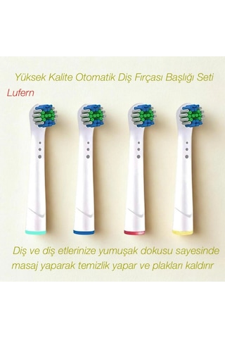 Yüksek Kalite Otomatik Diş Fırçası Başlığı Seti Yumuşak Doku Masaj Temizlik Plak Mükemmel Tasarım