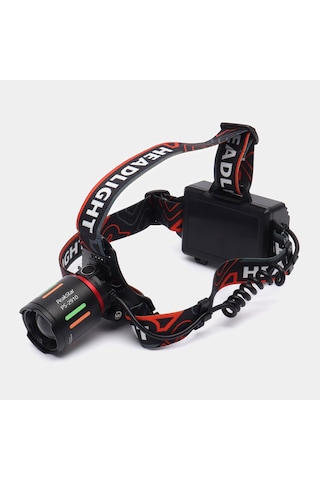 Şarjlı Profesyonel Zoomlu Kamp Avcı Balıkçı Kafa Lambası Feneri Ps-2910 Siyah