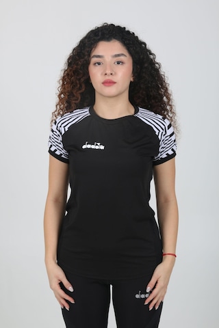 Diadora Bahia Kadın Tişört Siyah Beyaz Çok Renkli