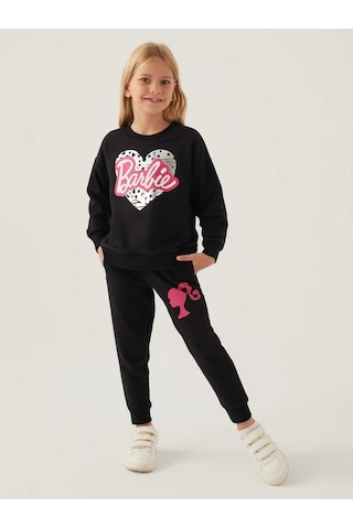 Barbie Kız Eşofman Takımı 9-14 Yaş Siyah 25214764g24s1-1 Siyah