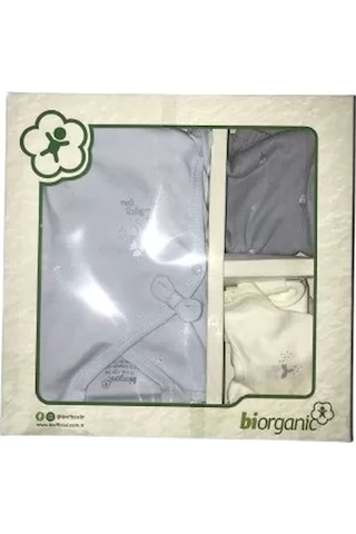 Alfa Expres Bibaby Biorganic Love Floral 5'li Hastane Çıkış Seti 62360 Ekru Lila Ekru Lila