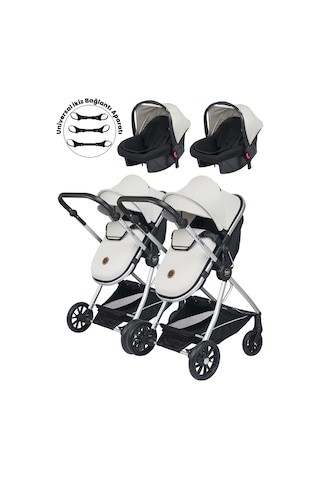 Baby Home 1010 Ayrılıp Birleşebilen Travel Sistem İkiz Bebek Arabası