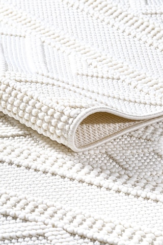 Ametist 4062 Krem Mikro Polyester İskandinav Tarzı Bukle Halı Krem