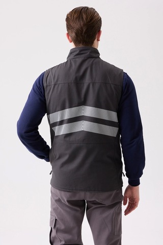 Salix İş Ve Outdoor Yelek - Çift Taraflı , Hafif, Fonksiyonel Cepli Füme