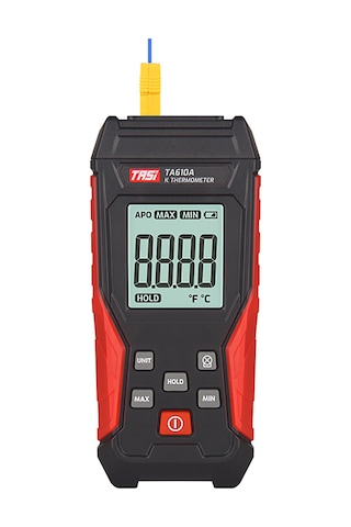 Maiyame Ta610a Endüstriyel Sıcaklık Ölçer K-tipi Termokuplaj Tek Kanal Lcd Geri Aydınlatmalı Veri Saklama Sıcaklık Ölçme Cihazı Siyah-kırmızı Pil Yok