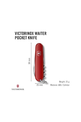 Lexroo İsviçre Çakısı, Waiter, Swiss Army Knife, Çok Amaçlı Alet, 9 Fonksiyonlu, Bıçak, Büyük Çok Renkli